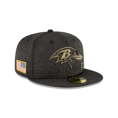 Sapca New Era Baltimore Ravens NFL Salute To Service 59FIFTY Fitted - Negrii